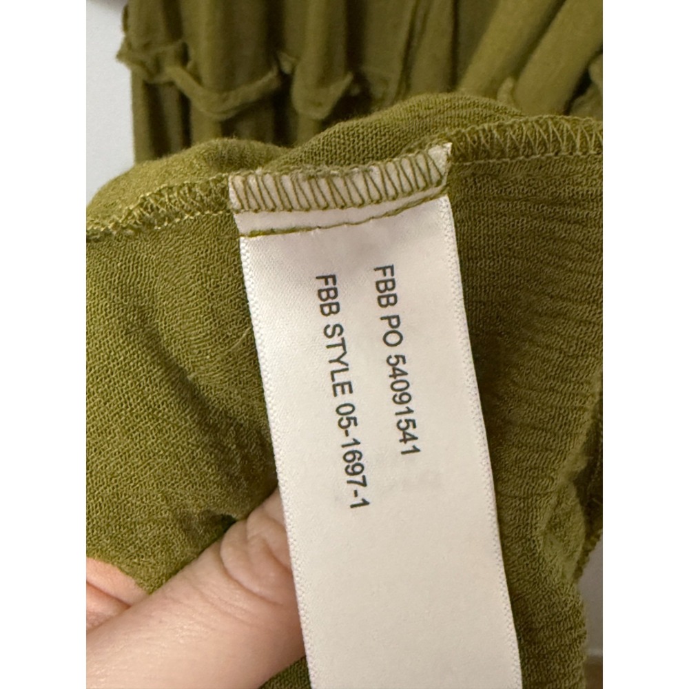 Eloquii Tiered Ruffle Maxi Dress 14 Balloon Sleeve Green Boho Whimsical Cottage - Picture 7 of 13